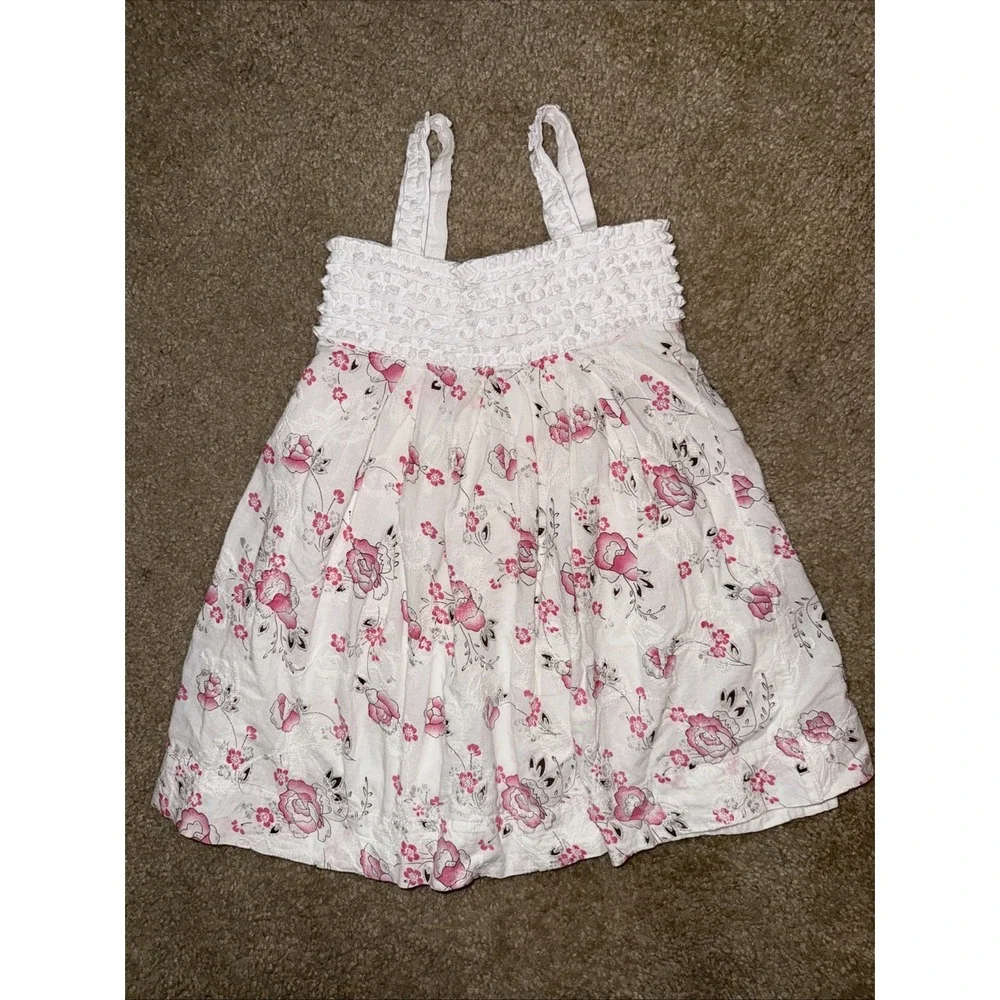 Guy Laroche Summer dress Sundress With Shoulder Straps & Smocked‎ Bodice Size 4A